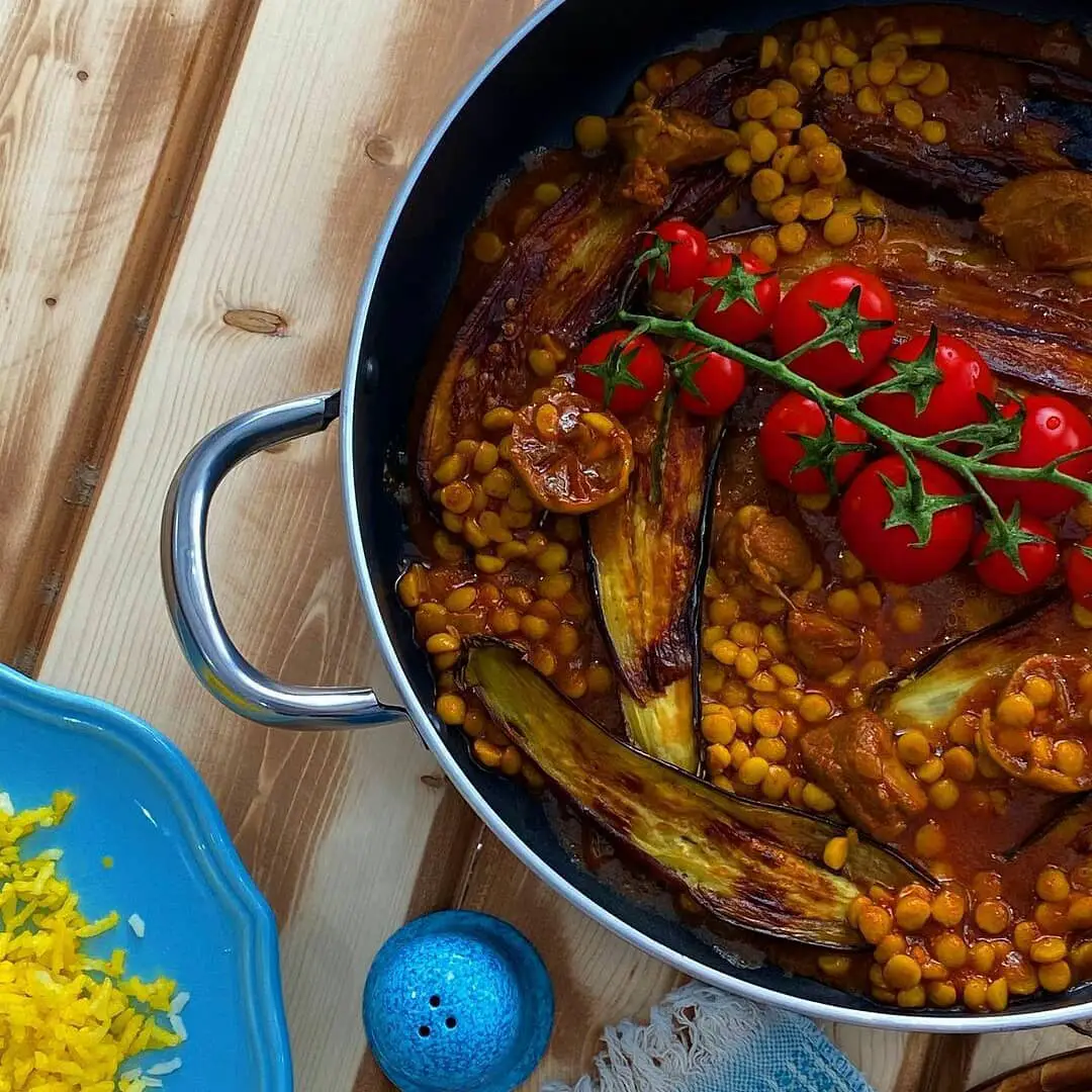 VEGETARIAN GHEYMEH BADEMJAN